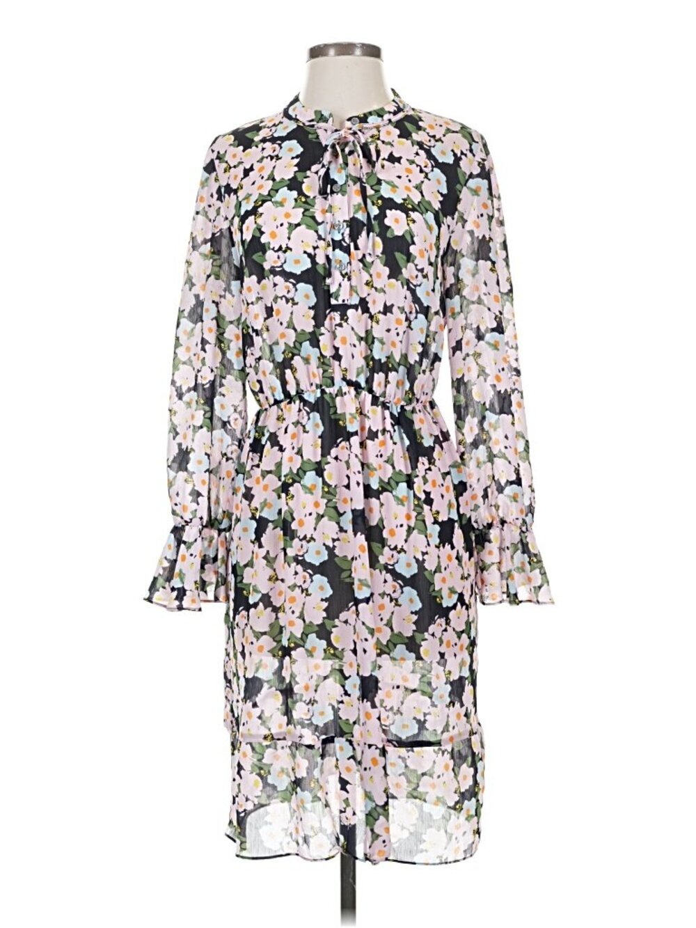J Crew Mercantile Floral Midi Dress Size S Sheer Romantic Cottagecore Feminine - Picture 3 of 7